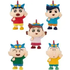 5種 クレヨンしんちゃん みんなでおそろい！マスコット アクション仮面