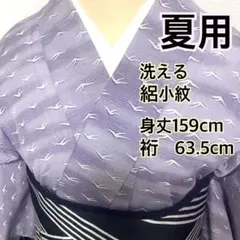 まりまり様専用です❣️ 【着物と帯 時流】SK25851s◇正絹 夏着物 小紋