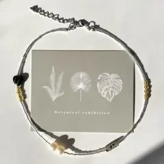 《34》ハートデザイン　シルバービーズネックレス