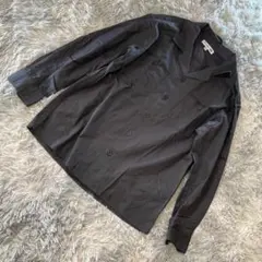 ユニクロ JWアンダーソン ツイルオーバーサイズワークシャツ 黒 メンズL