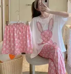 新商品　夏　三点セット　部屋着　パジャマ　ルームウエア　半袖