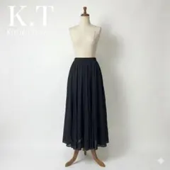 K.T KIYOKO TAKASE キヨコタカセ フレアスカート 7 黒 日本製のサムネイル