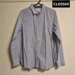 G0127CLOSSHI しまむら ストライプシャツ Lサイズ 綿100%