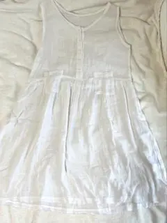 ホワイトキャミワンピース　森ガール