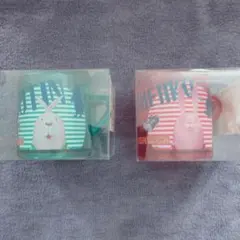 ウサビッチ プラカップセット（緑・赤）