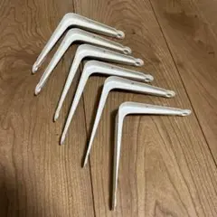 HILOGIK 棚受け金具 ホワイト 6個セット 125mm×100mm