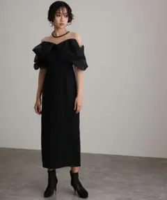atlo オフショル　ドレス　ロングワンピース