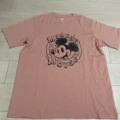 お*ち様 ミッキーマウス Tシャツ ピンク 大きめ