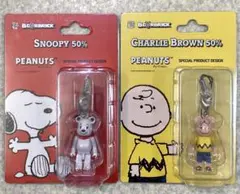 未開封新品 ベアブリック SNOOPY / CHARLIE BROWN 50%