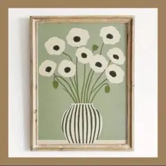 P901アートポスター ミッドセンチュリー インテリア モダン シンプル 花