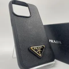 【✨美品】PRADA サフィアーノ 三角ロゴ iPhone 15pro ケース