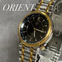 ORIENT コンビ クォーツ 腕時計 ブラック文字盤 デイト メンズ 稼働品のサムネイル
