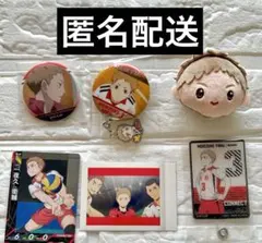 ハイキュー　夜久　ヘアクリップ　缶バッジ