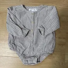 ZARA チェック柄ロンパース 3-6ヶ月