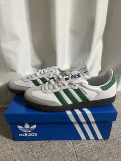 adidas Samba ホワイト/グリーン