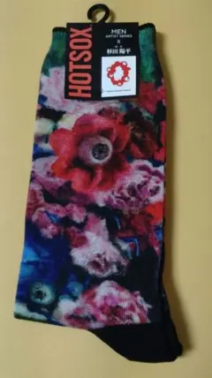ミャクミャク✕杉田陽平コラボ　HOTSOX 花柄ソックス 25.0-27.0cm