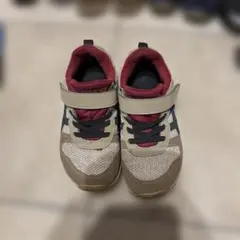 ASICS ベージュ レッド スニーカー　18.0