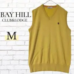BAY HILL レナウン Vネック ベスト M 黄色 ウール 日本製のサムネイル