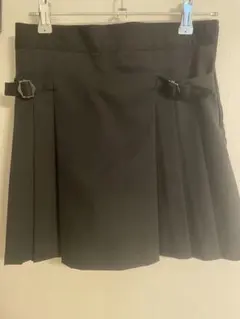 Heather ブラック プリーツスカート ミニスカート
