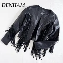 【新品未使用】DENHAM y2k 牛革 フリンジ ライダース ジャケット