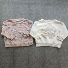 トレーナー2点セット（顔柄・動物柄）