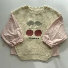 チェリー刺繍ニット 100cm