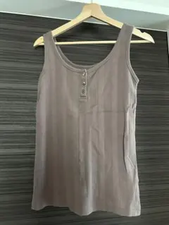 JEANASIS リブタンクトップ ブラウンのサムネイル