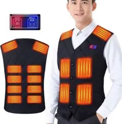 ☆大特価☆ Lサイズ　加熱ベスト ヒーターベスト 16箇所発熱 日本製繊維