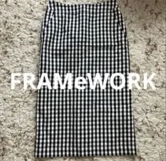 【FRAMeWORK 】ギンガムチェック タイトスカート 36のサムネイル