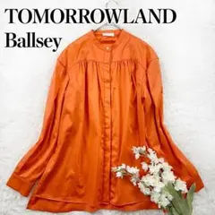 極美品 Ballsey 近年モデル ハイカウントサテン スタンドカラーシャツのサムネイル