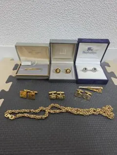 「美品」ディオールダンヒルバーバリージバンシータイピンカフスネックレス8点セット