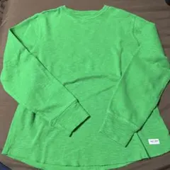 GAP KIDS ワッフル長袖Tシャツ XL グリーンのサムネイル