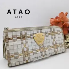 ATAO アタオ limo ルーク L字長財布 メッシュ 白のサムネイル