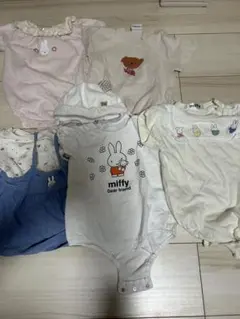 ミッフィー ベビー服 女の子 70 80 夏服 ロンパース まとめ売り 帽子