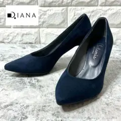 アルテミス　バイ　ダイアナ スエードパンプス　ネイビー　23.5cm
