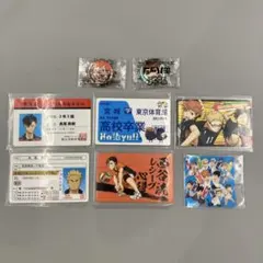 ●ハイキュー ナツコミ　学生証 バラエティカード 缶バッジ 日向　及川 セット