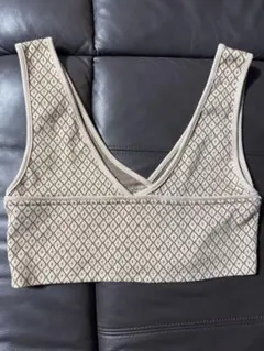 Blistorm ニット ベスト　ブラウン　幾何学模様　ビスチェ