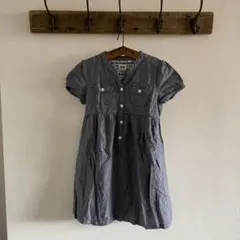 ユニクロUNIQLO 120センチ　デニム風半袖ワンピース