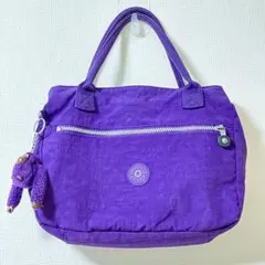 【美品】キプリング 2WAY ショルダーバッグ ハンドバッグ パープル 紫のサムネイル