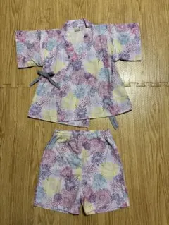 petit main 花火模様 甚平 100cm
