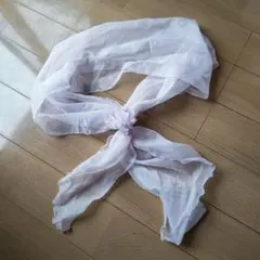 薄いピンクのシフォン風　ショール　ストール