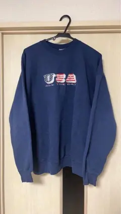 大幅値下げ　古着 USA スウェット ネイビー