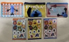 スンスン スシロー コラボ クリアポーチ＆シール　3種セット コンプリート