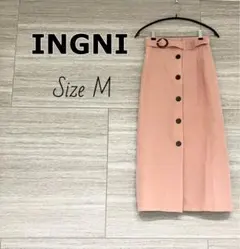 INGNI ピンク ロングスカート M 裏地付き　春物