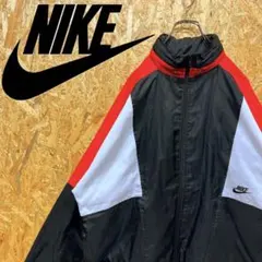 送料無料 ナイキ 刺繍ロゴ マルチカラー ゆるだぼ00s ナイロン パーカー