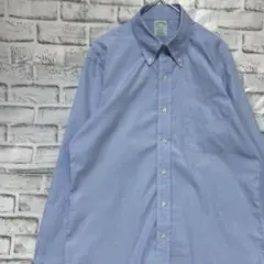 ブルックスブラザーズ長袖シャツ　チェックブルーM 821