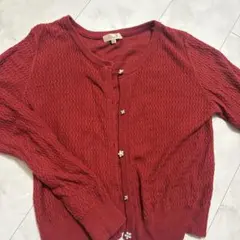 wallamanda赤 ニットカーディガン 38