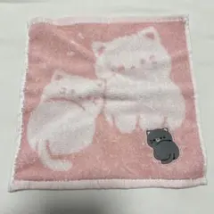 【未使用】ミニタオル ジャガードミニタオル ハンカチタオル ねこ