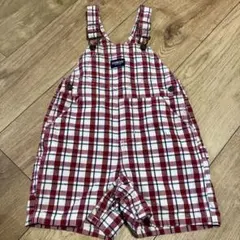 OSHKOSH オーバーオール赤チェック　85センチ