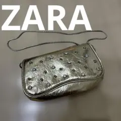 zaraゴールド スタッズ付き パーティーバッグ